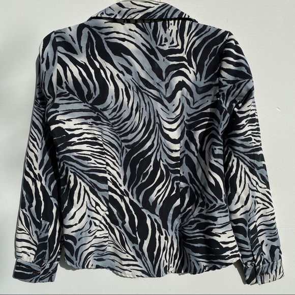 Harmony & Vine Long Sleeve Zebra Print Shirt A171 - Picture 3 of 7